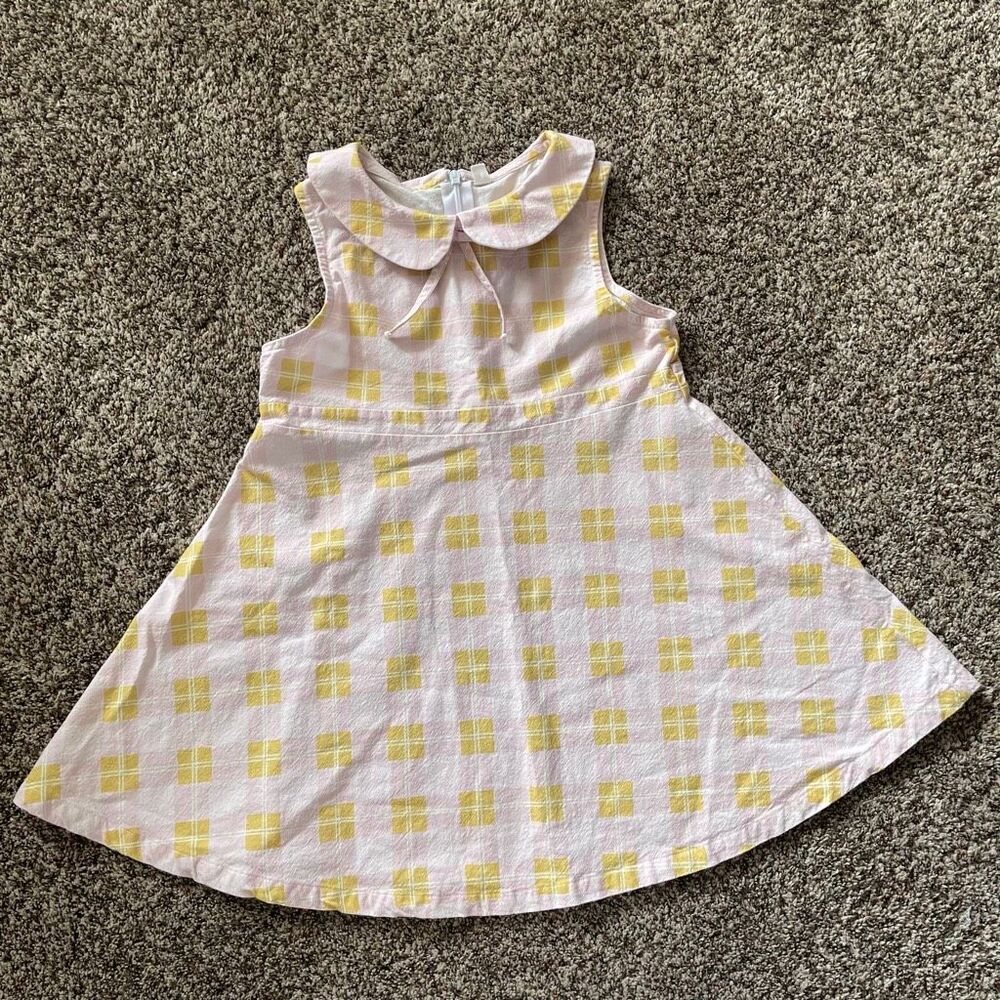 Alice & Ames pink checkered dress girls size 6